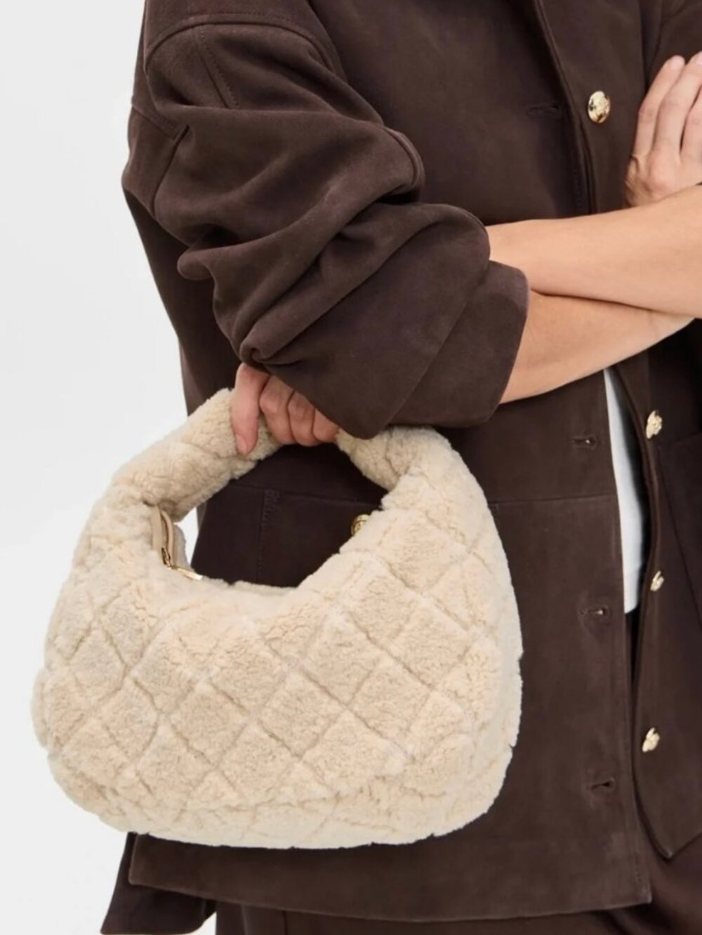 NWT Dolce Vita Frankie Faux Fur Satchel